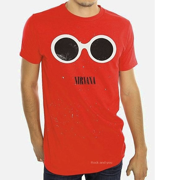 Hanes Other - Nirvana Glasses Logo grunge punk rock Official T-shirt 3XL NWT